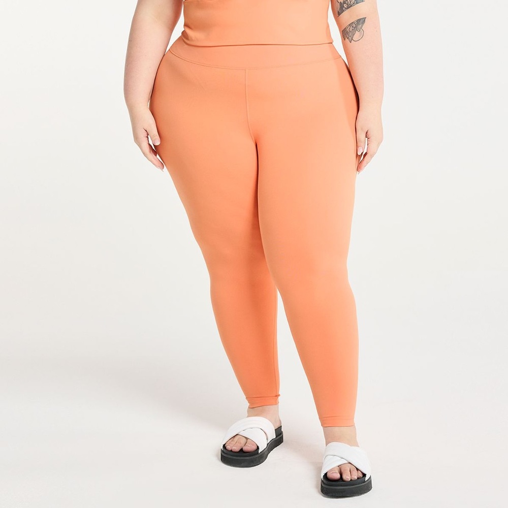 NWT FLX Affirmation High-Waisted 7/8 Ankle Leggings Peach Size XXL Plus 4X